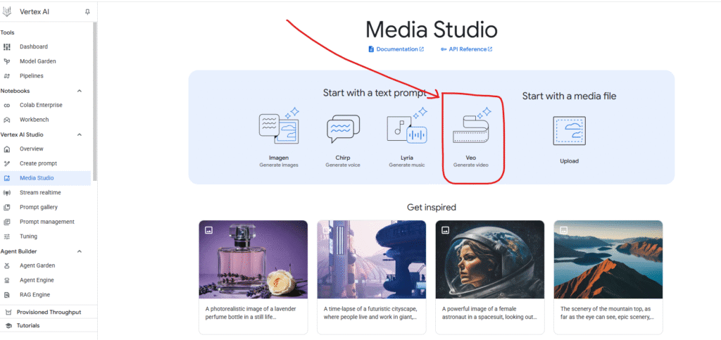 Veo3 free mein kaise use kare by entering prompt inside Media Studio prompt box